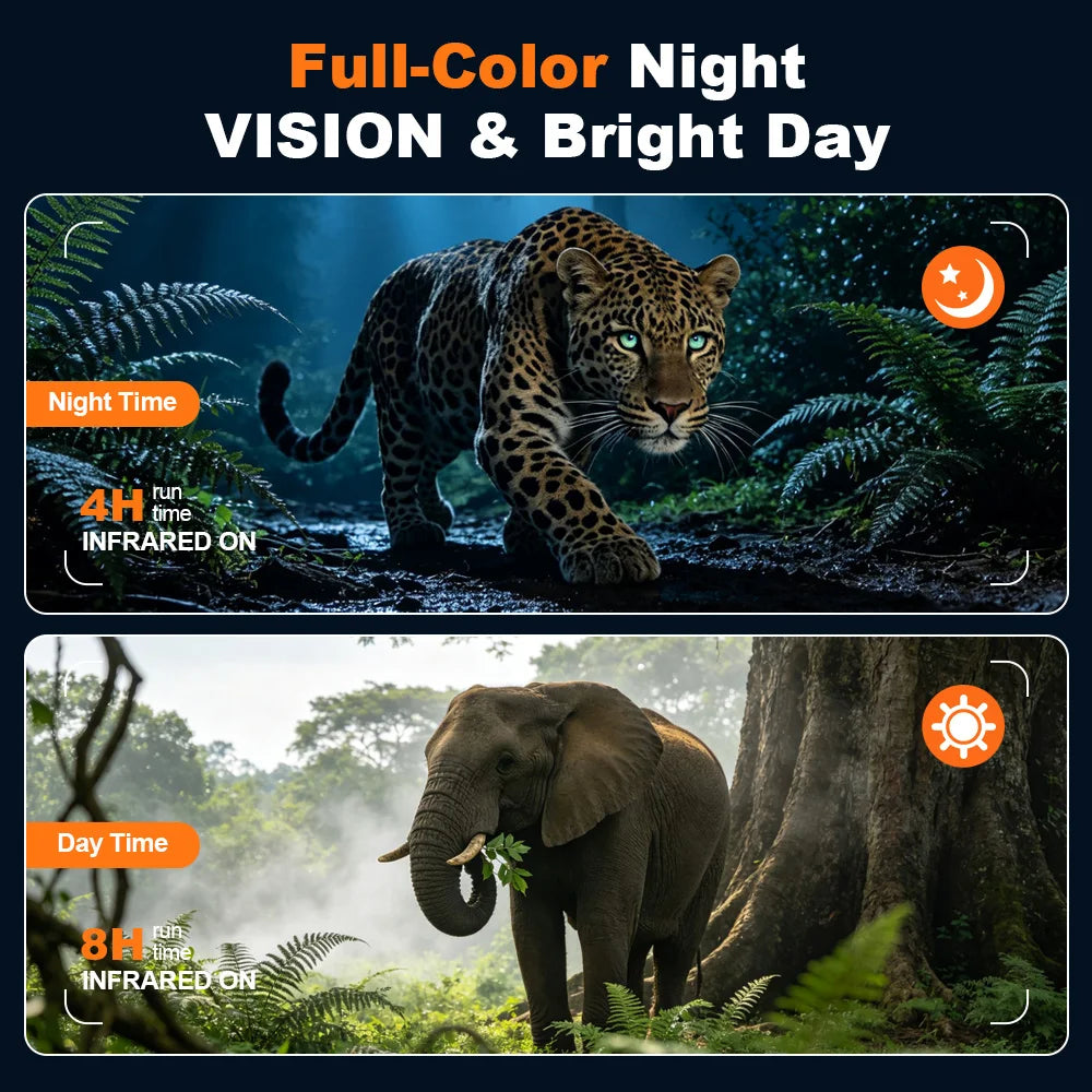 4K Night Vision Binoculars 8X Digital Zoom Infrafred Night Vision Goggles Telescope Day/Night Use for Outdoor Hunting Support Video & Photo