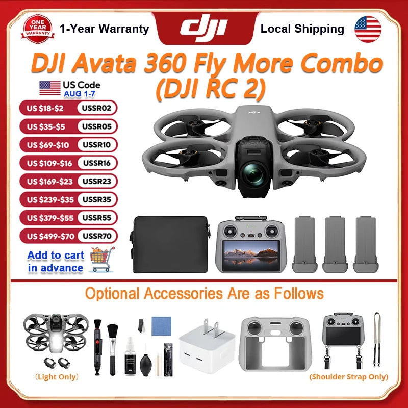 DJI Avata 360 Fly More Combo Drone With 4K CameraModule