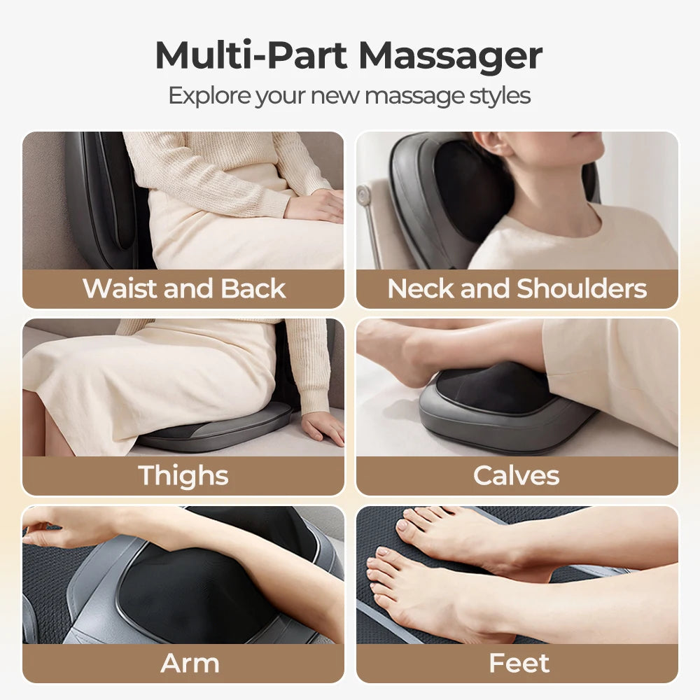 HIMOUTA Shiatsu Neck Back Massager With Heat Adjustable Intensity