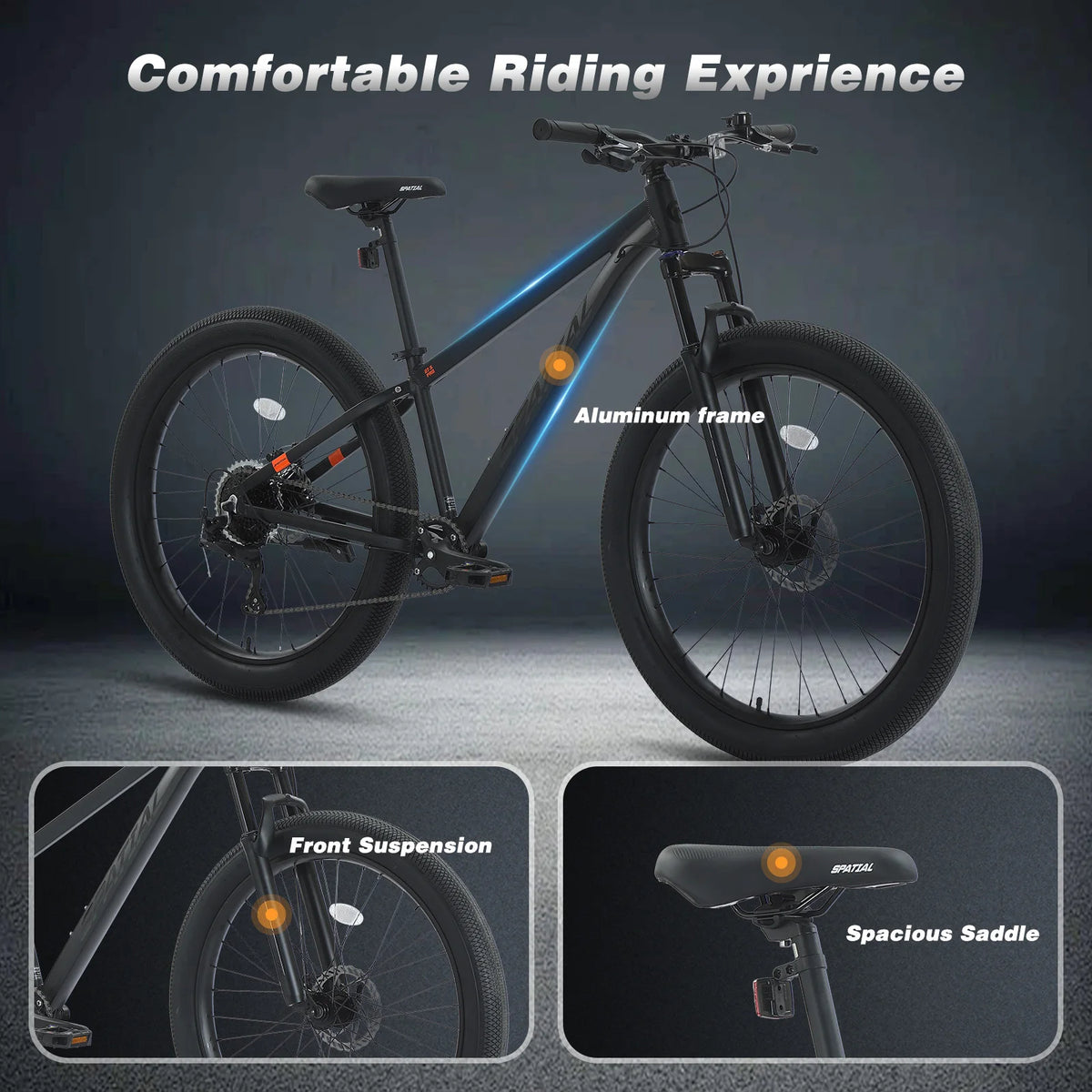 Spatial MT275FSPRO Hardtail Mountain Bike Aluminum Frame Disc Brakes