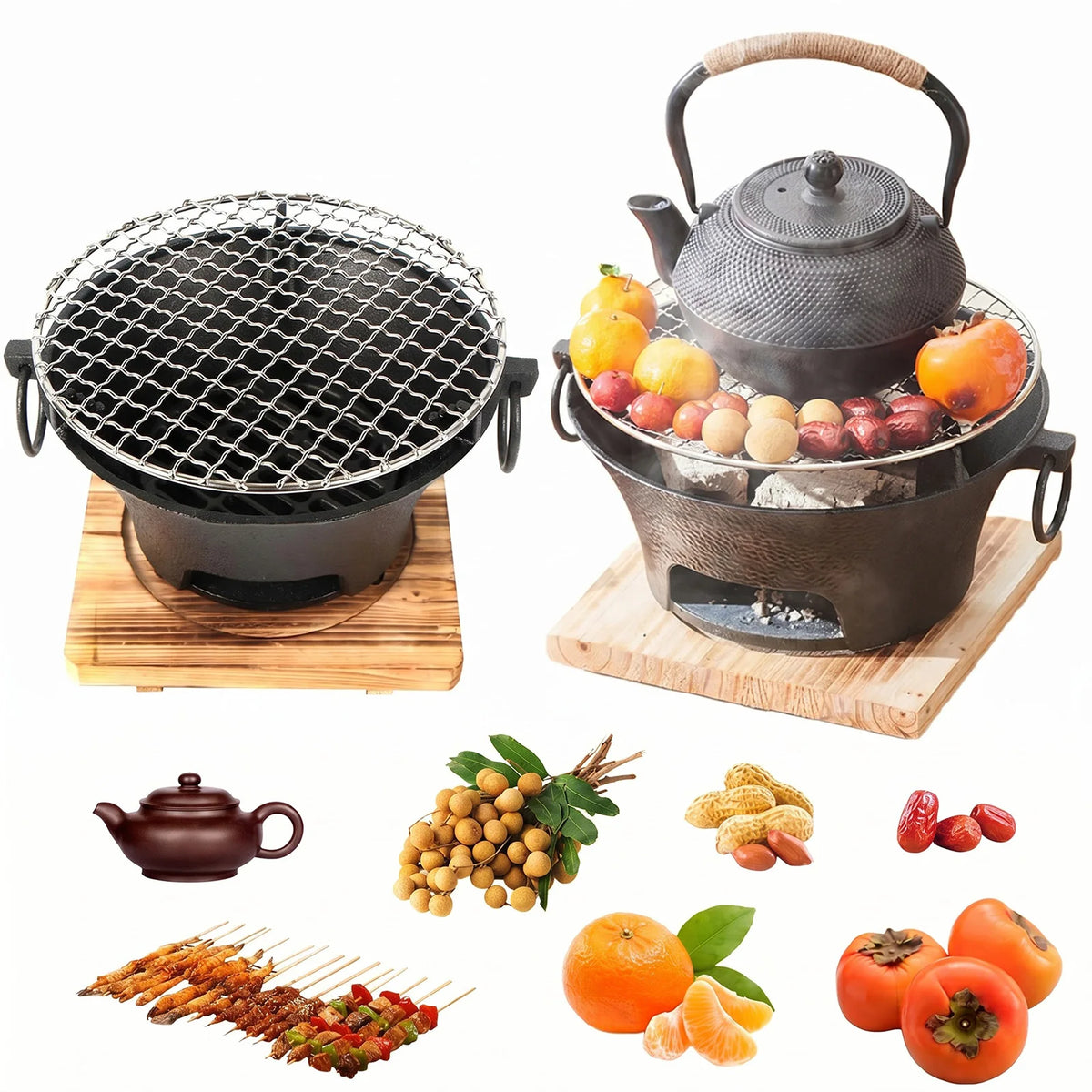 Atuin Stainless Steel Charcoal Bbq Grill Stove For Outdoor Camping