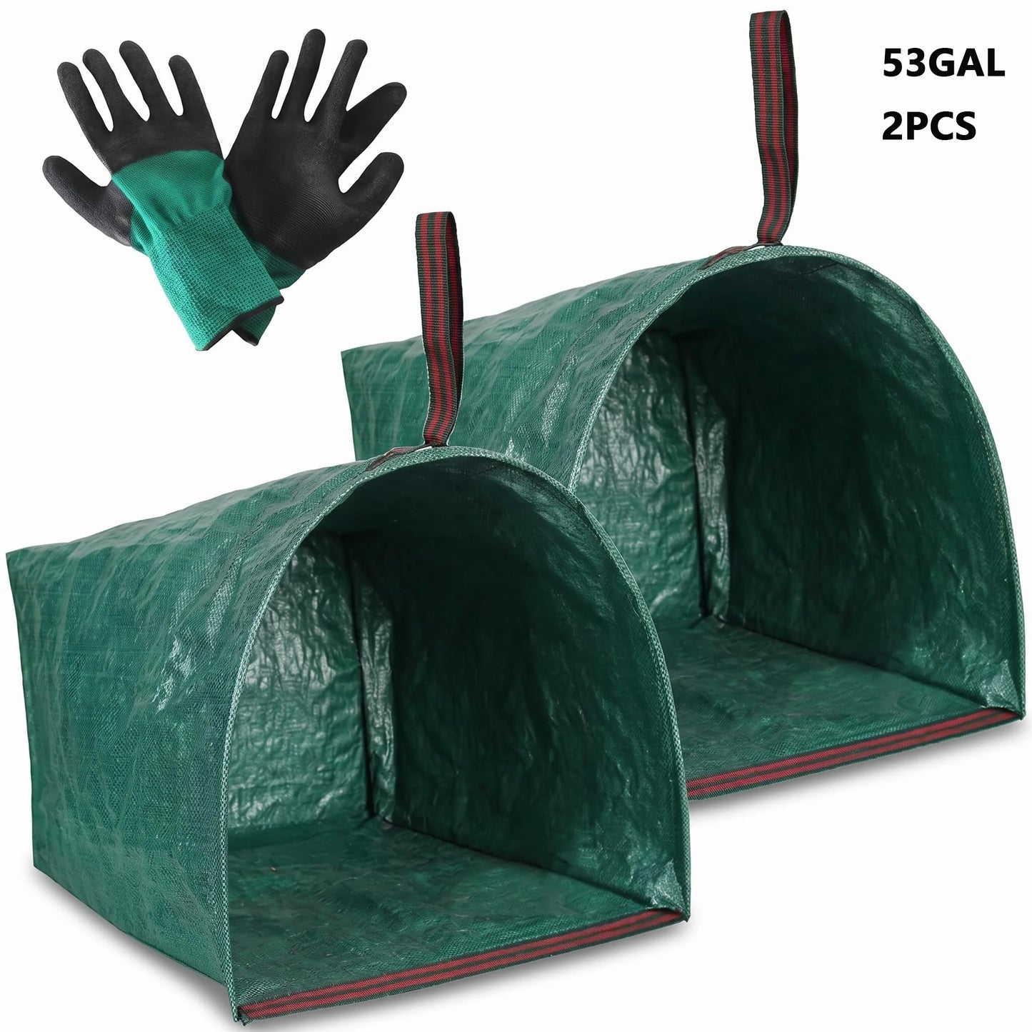 HiMISS 2 Pack Reusable Yard Waste Bags With Gloves