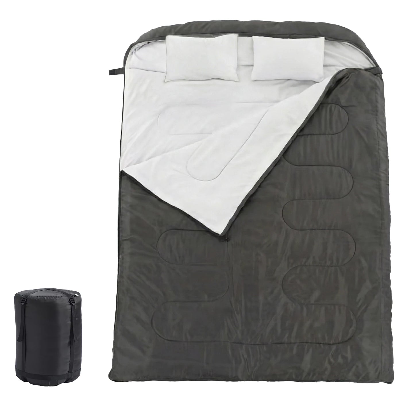 Lightweight Three Season Sleeping Bag With Pillow Portable For Hiking Fishing