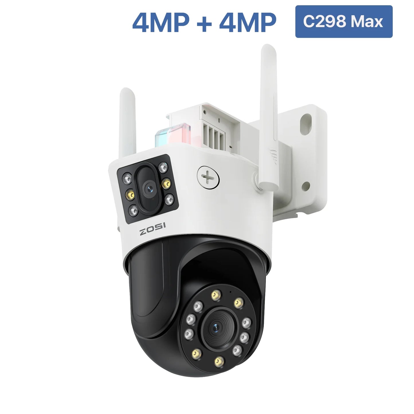 ZOSI 4K 8MP Dual Lens PTZ WiFi Security Camera Outdoor