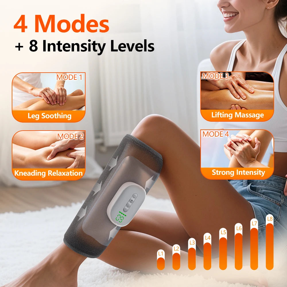 Agdoad Air Compression Calf Massager 4 Modes 8 Intensities