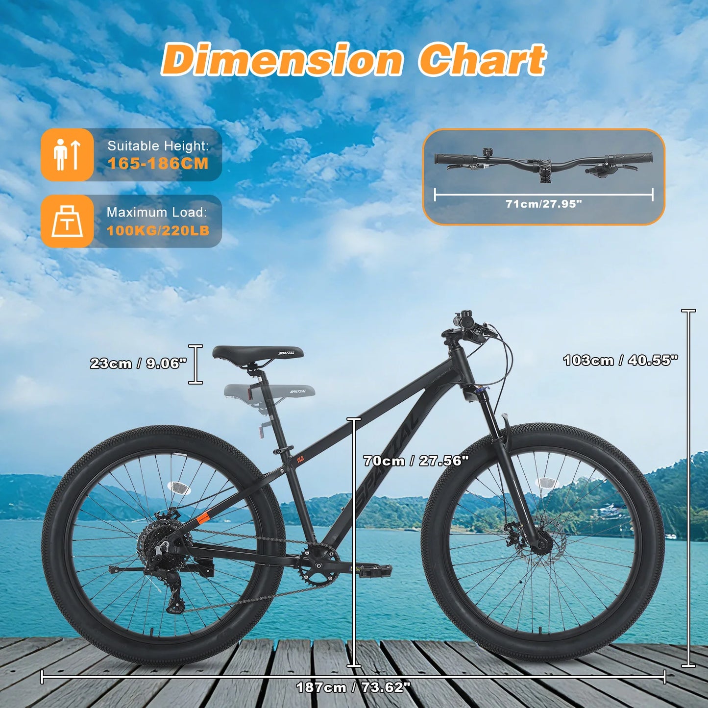 Spatial MT275FSPRO Hardtail Mountain Bike Aluminum Frame Disc Brakes