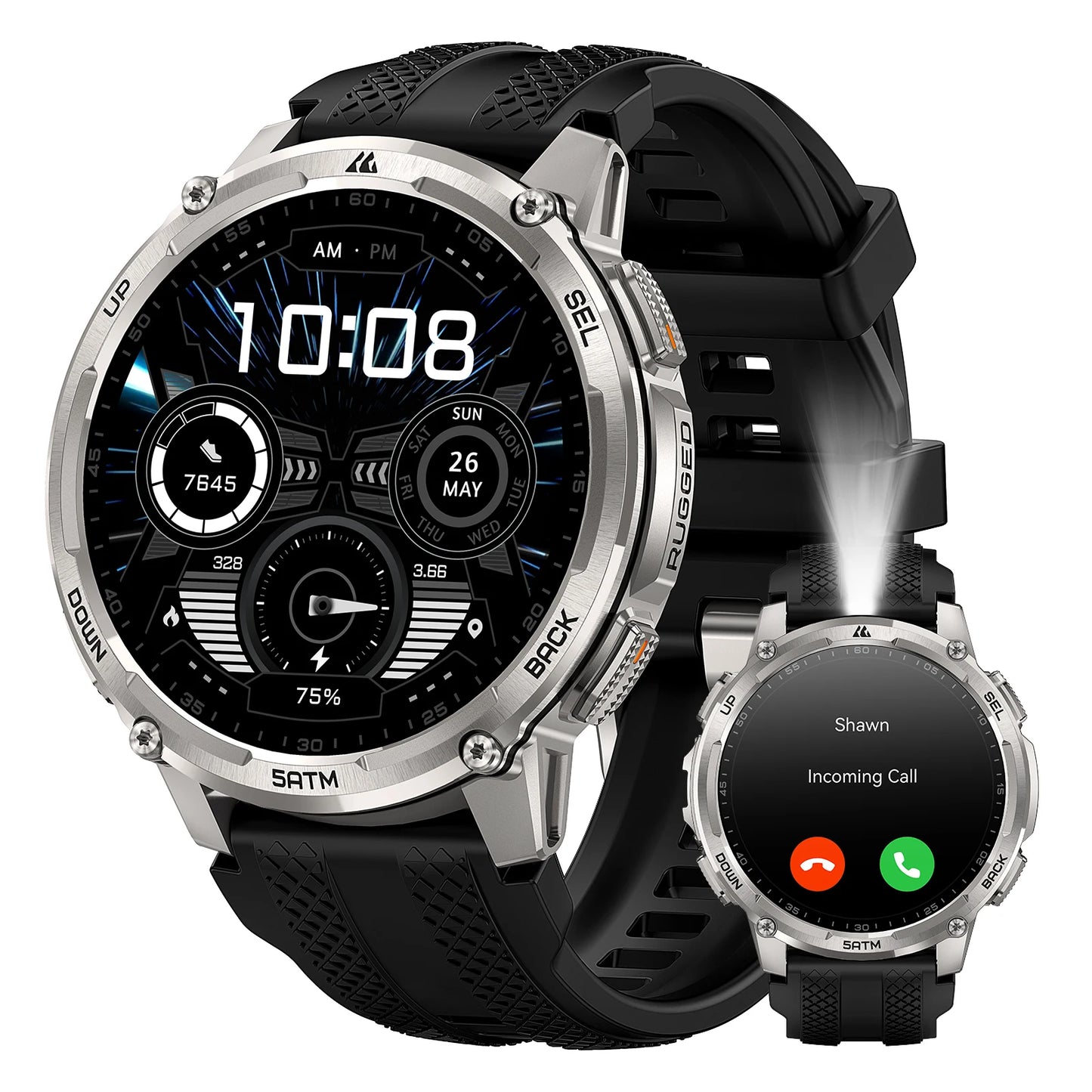 Kospe Tank T4C Smartwatch Rugged Outdoor GPS Health Tracker