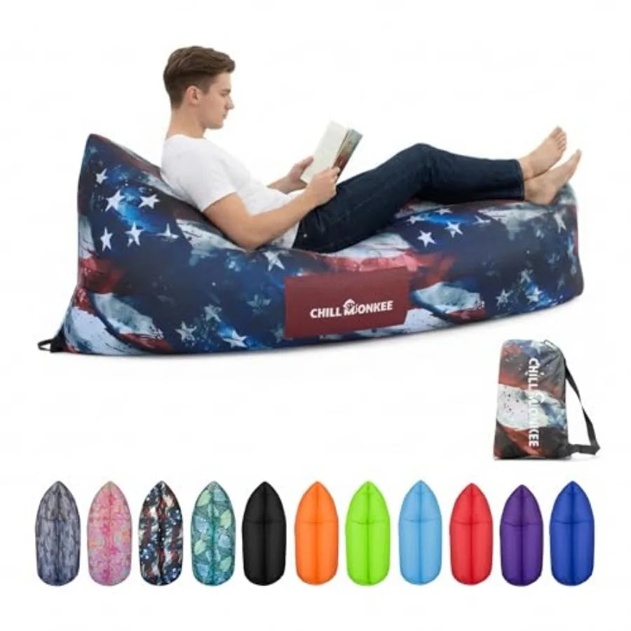 Portable Inflatable Lounger For Beach And Camping Self Inflating Air Couch