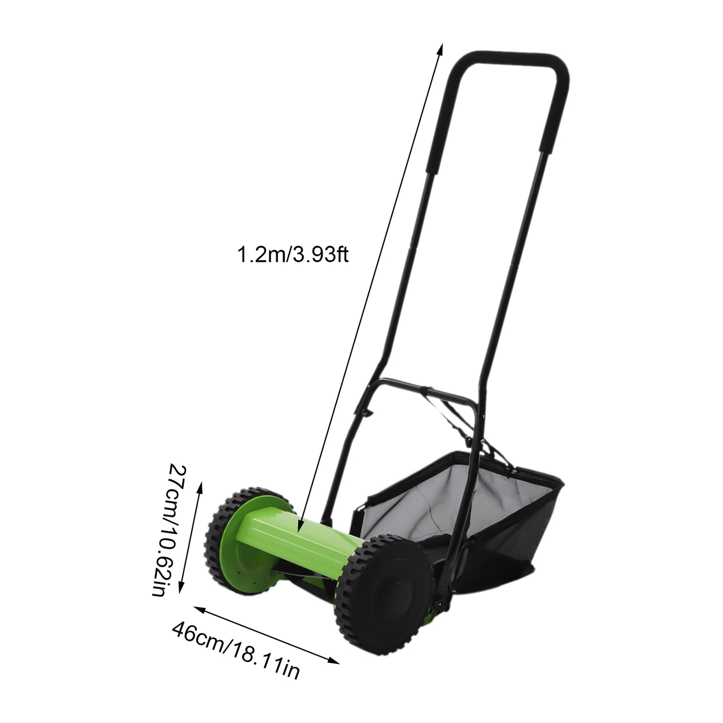 Bymaocar Manual Push Reel Lawn Mower Sweeper With Bag