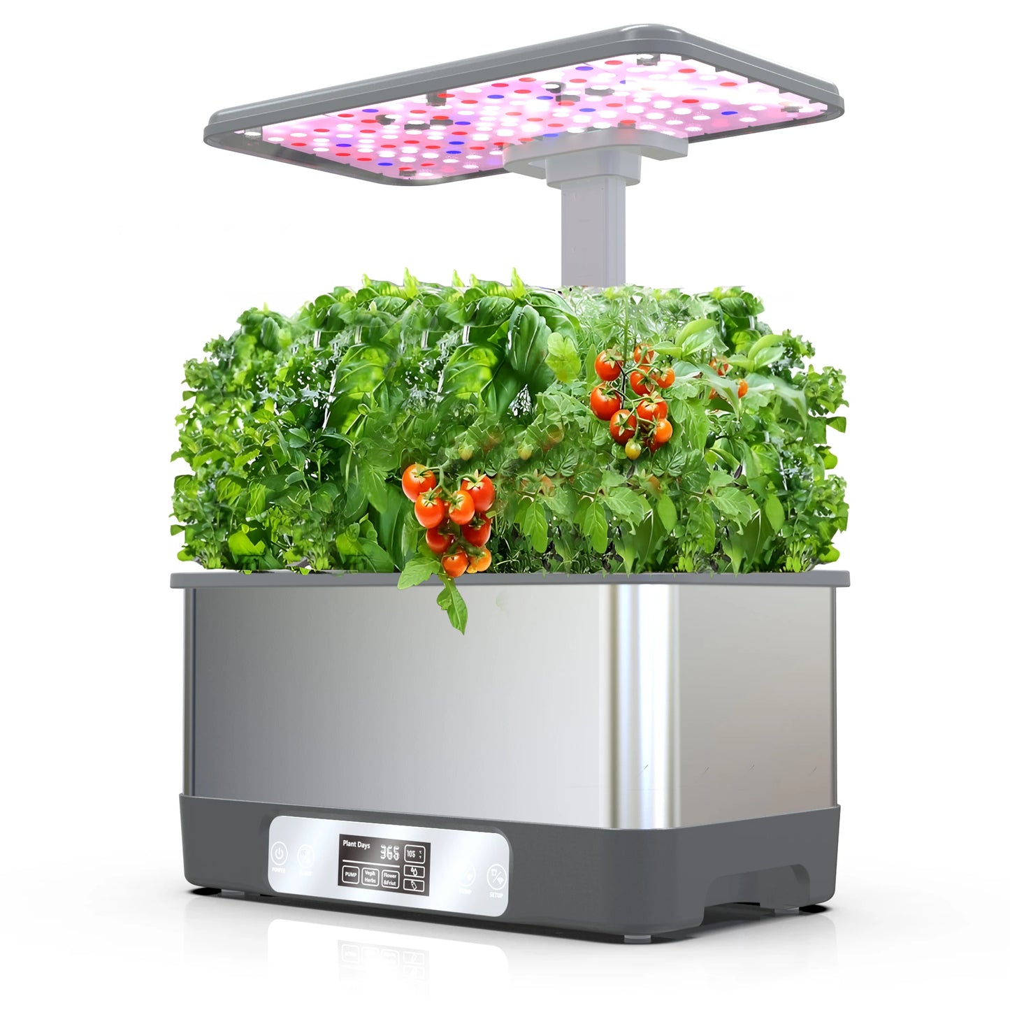 BHTNYOO Indoor Hydroponic Herbs Garden Kit With 8 Pods LED Light