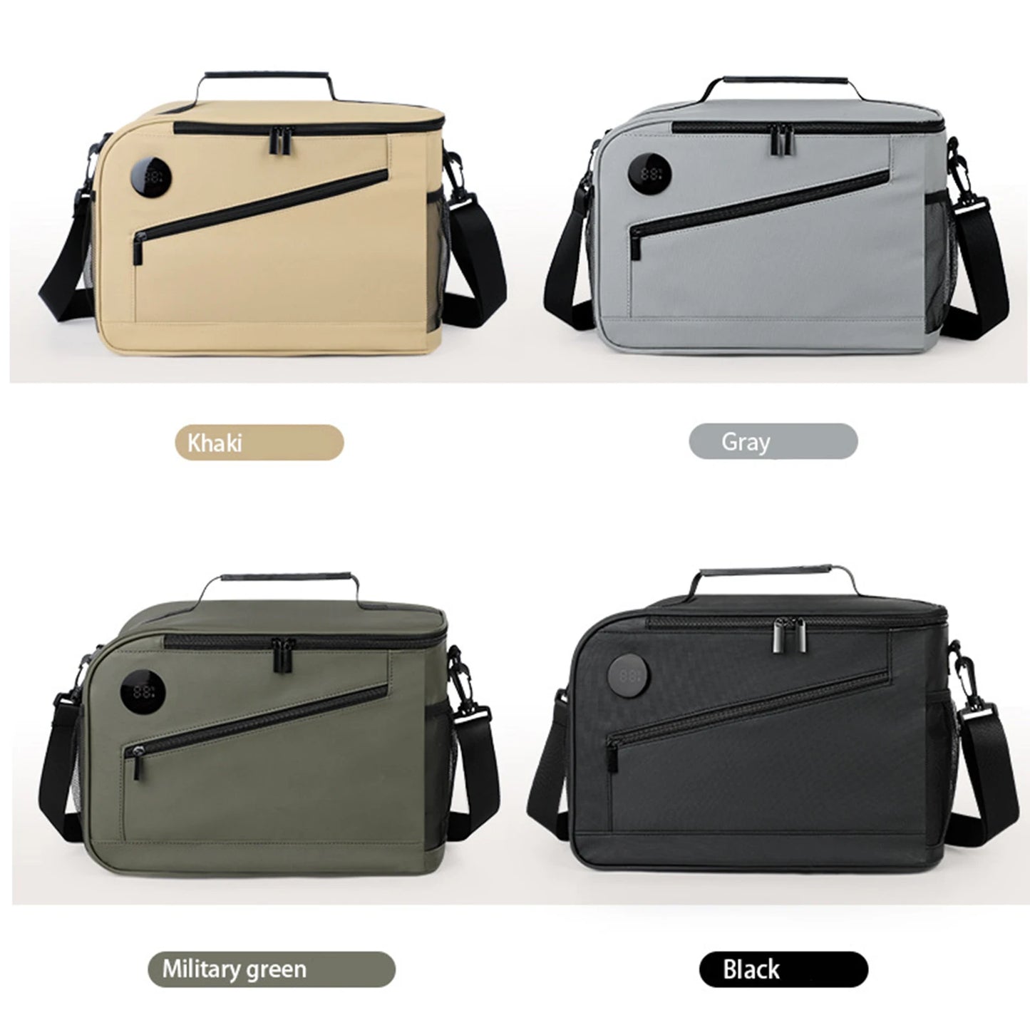 ALIILEE Cooler Bag With Temperature Display Insulated Lunch Tote