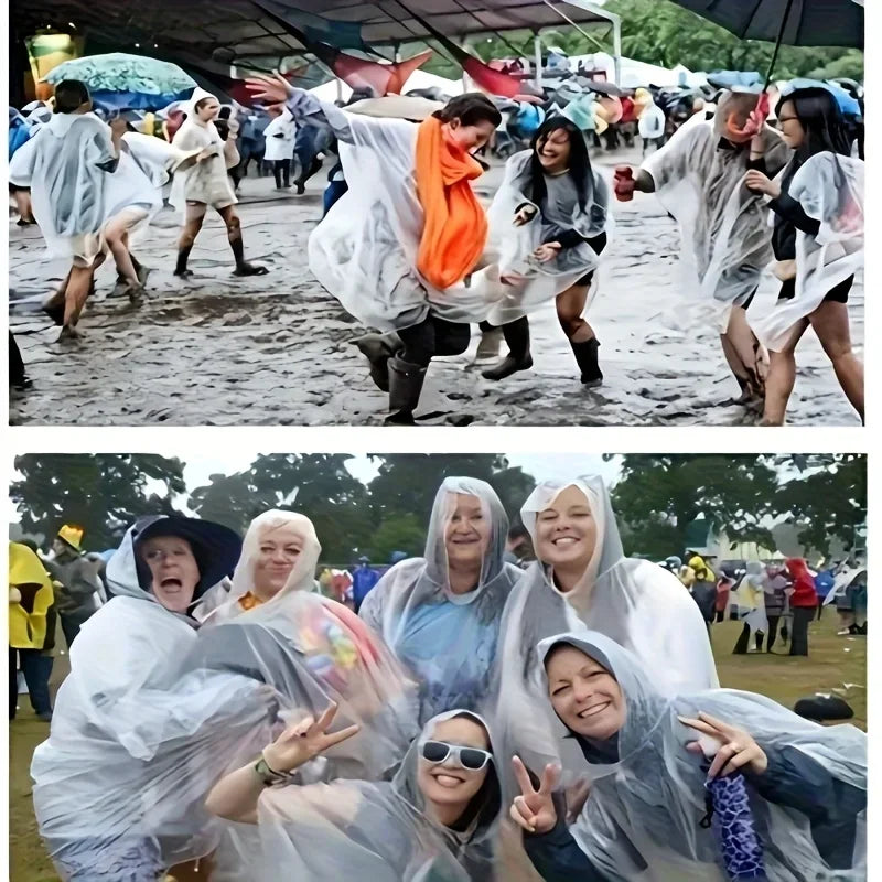 Compact Disposable Rain Poncho For Outdoor Camping And Travel Lightweight