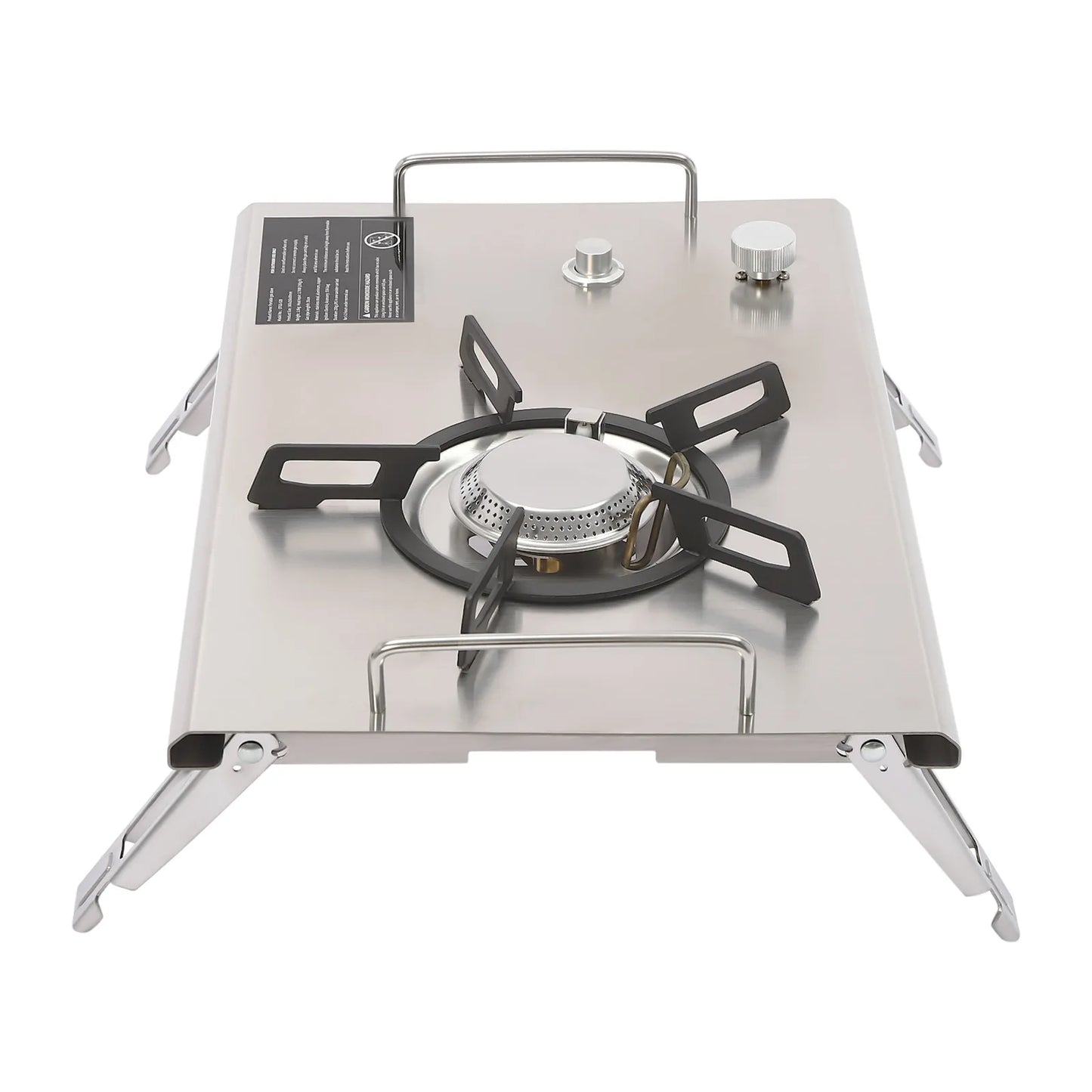 Portable Outdoor Folding Gas Stove 4 Foldable Leg Cotton Padded Storage Bag Insulated Handle Even Flame Holes Electronic Ignition Camping Cooker Infinitely Adjustable Flame Tabletop Inlay Gas Burner For Mountaineering Spring