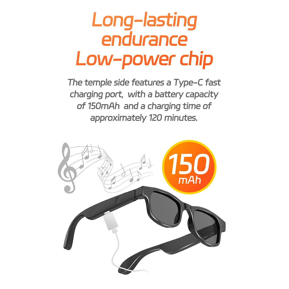 JEYI AI Smart Glasses Photochromic With Bluetooth Calls Translation