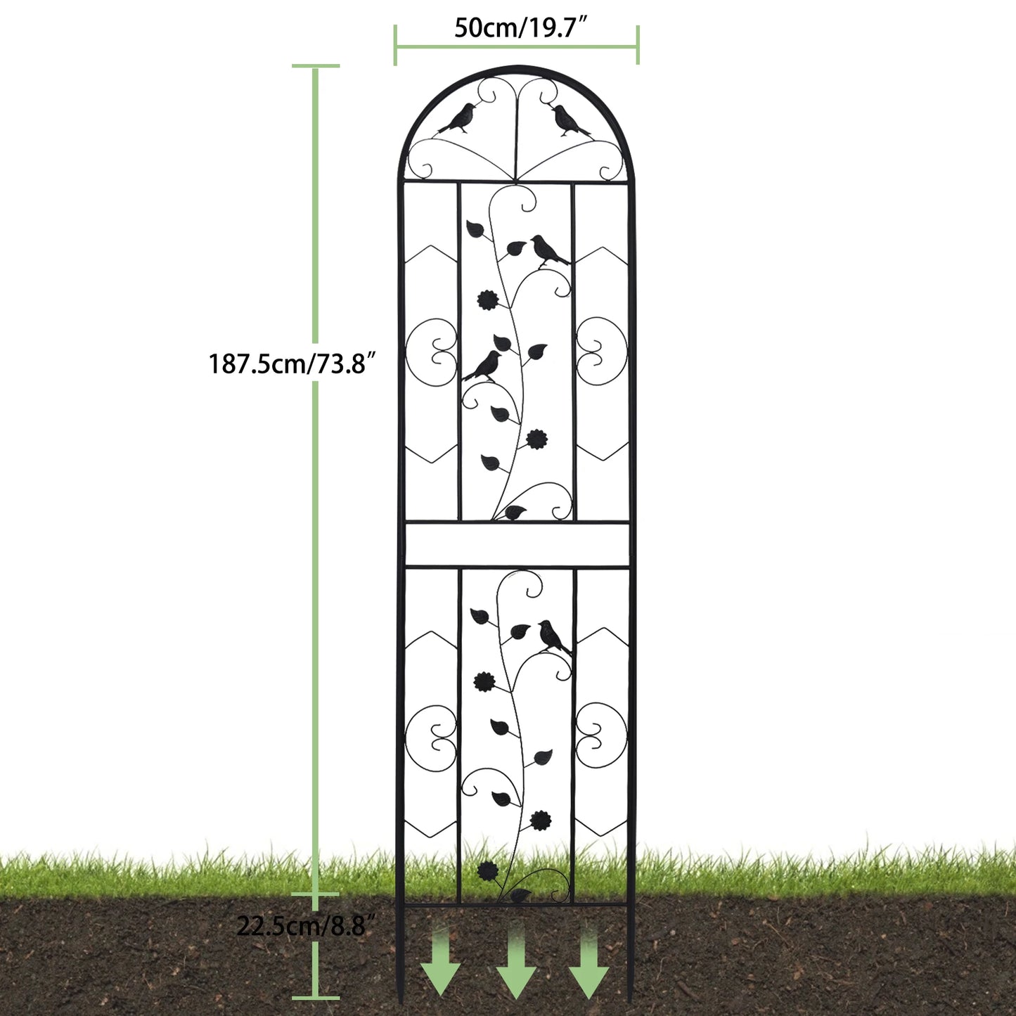 Metal Garden Trellis Fence Anti Rust For Climbing Plants