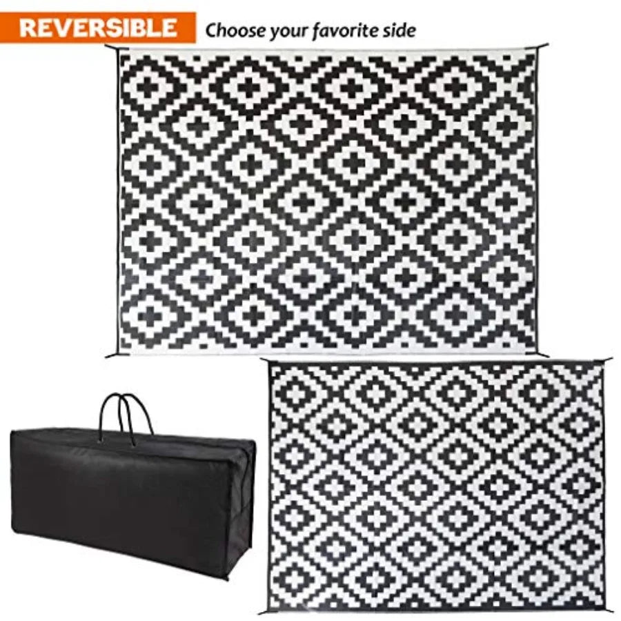 Waterproof Outdoor Rug for Patio Deck Backyard Camping