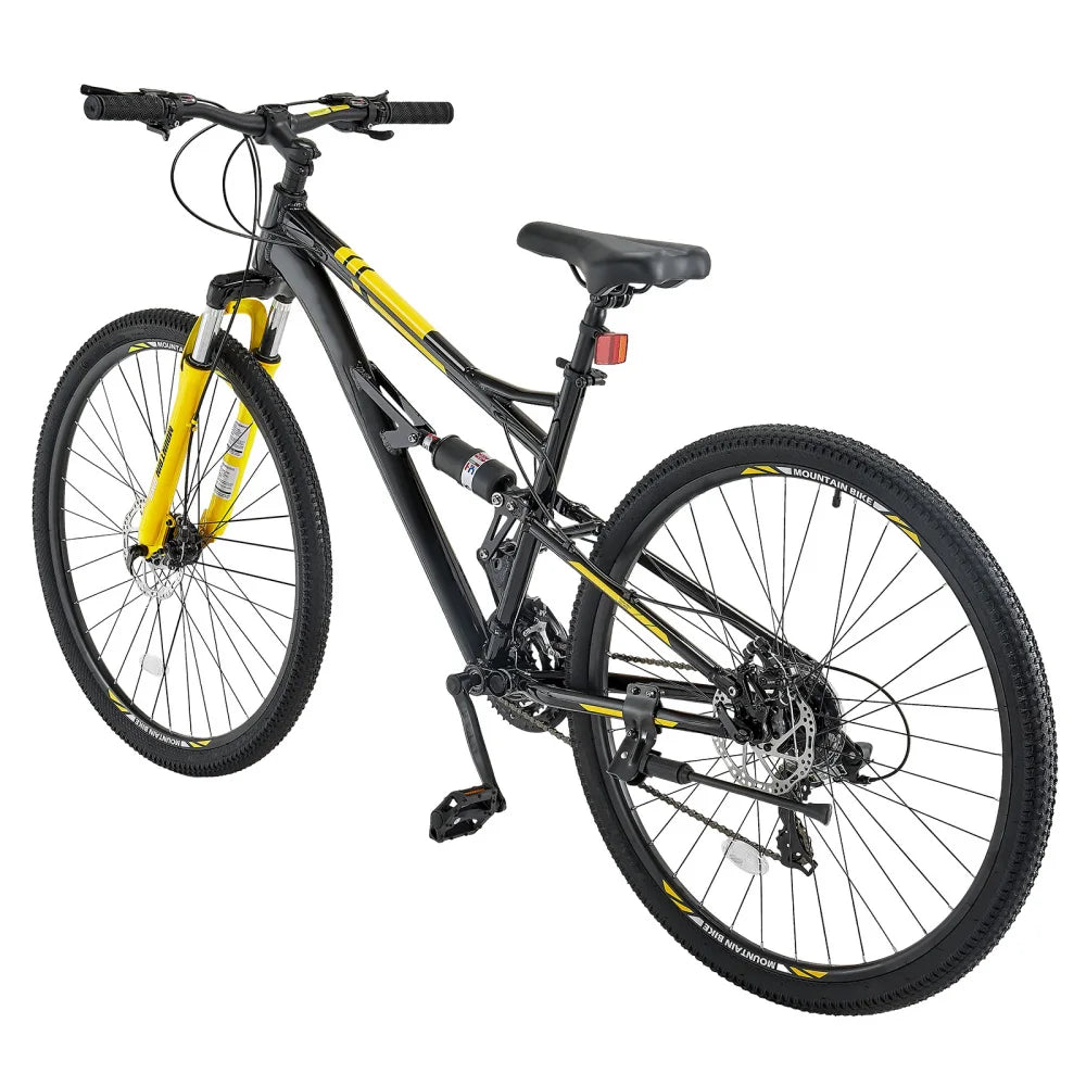 Aluminum Full Suspension Mountain Bike 24 Speed Dual Disc Brakes