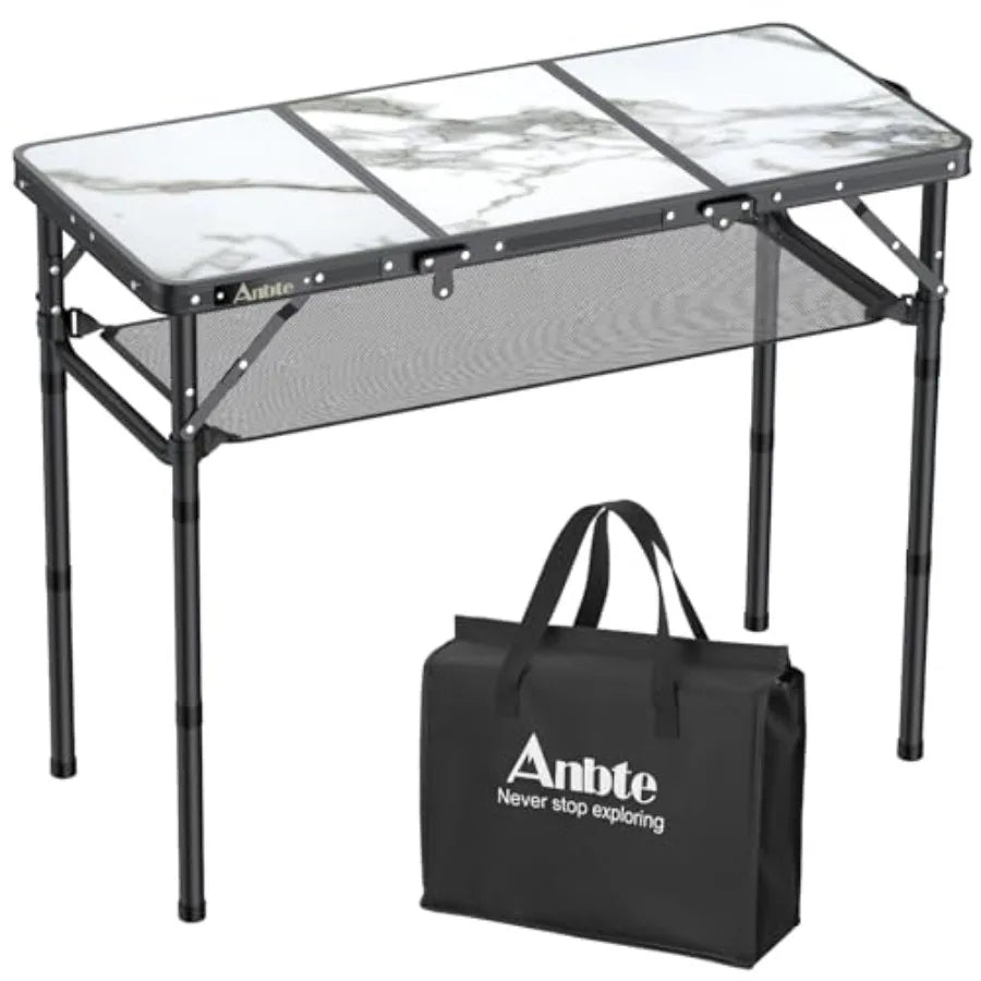 Folding Camping Table Aluminum Portable Lightweight With Adjustable Height