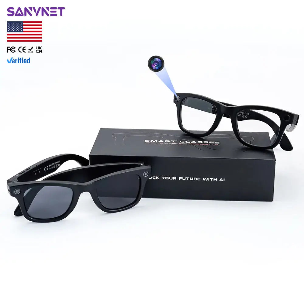 Smart Glasses GS4 MAX Dual Lenses 8MP 1080p Video Camera