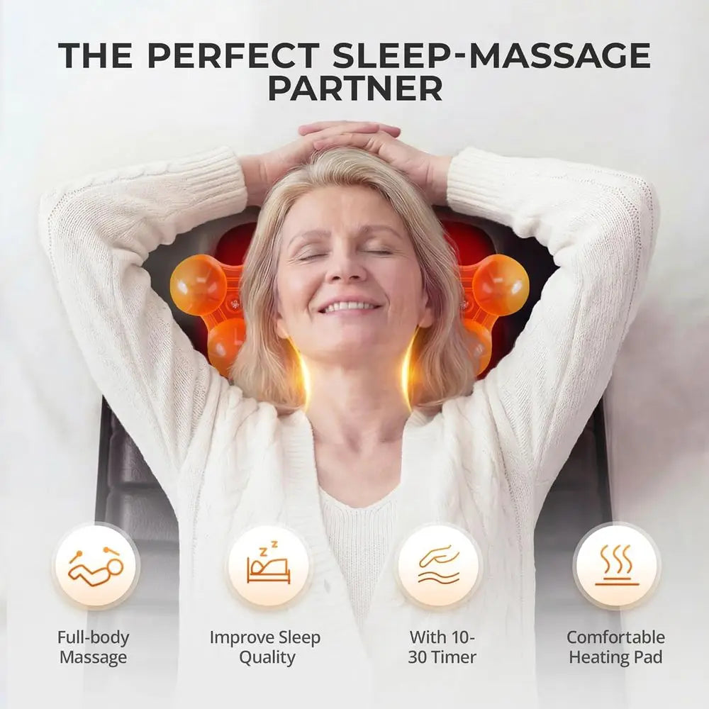 Full Body Shiatsu Massage Mat With Heat And Vibrating Motors