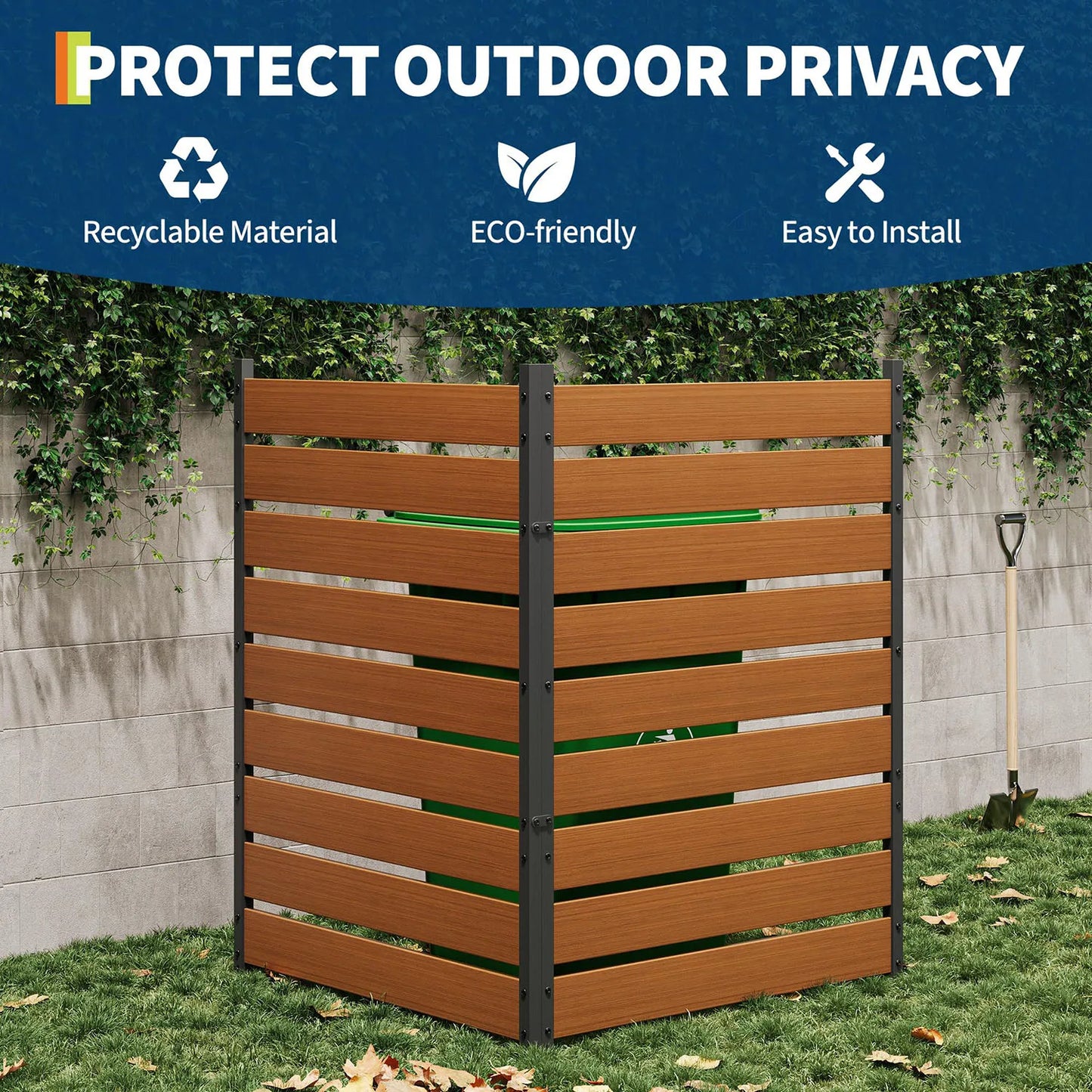 HiMISS Cedar Privacy Fence Panels Heavy Duty Outdoor Weatherproof Screening
