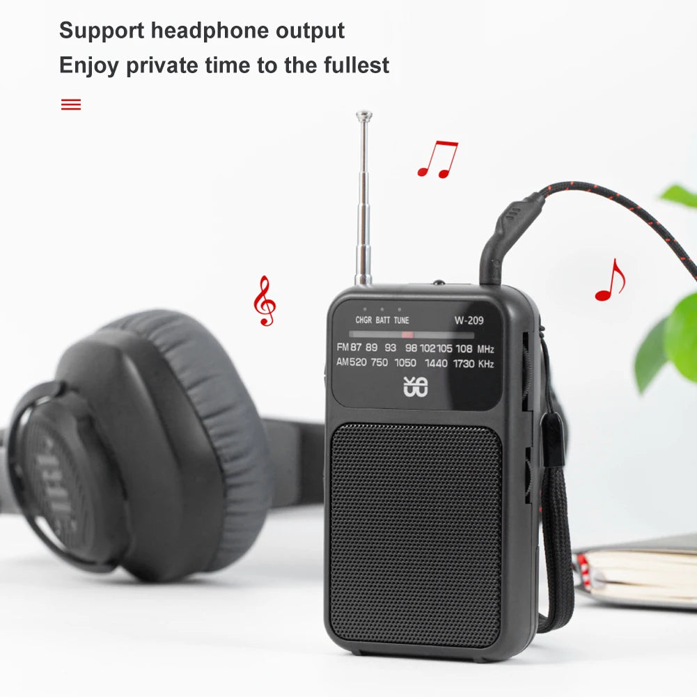 NovaSphere Portable AM FM Radio Built In Speaker