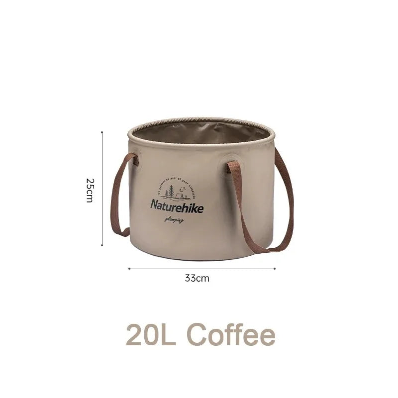 Naturehike Handheld Bucket Outdoor Foldable Waterproof Bucket Portable Multifunctional Travel Camping Fishing Storage Bucket