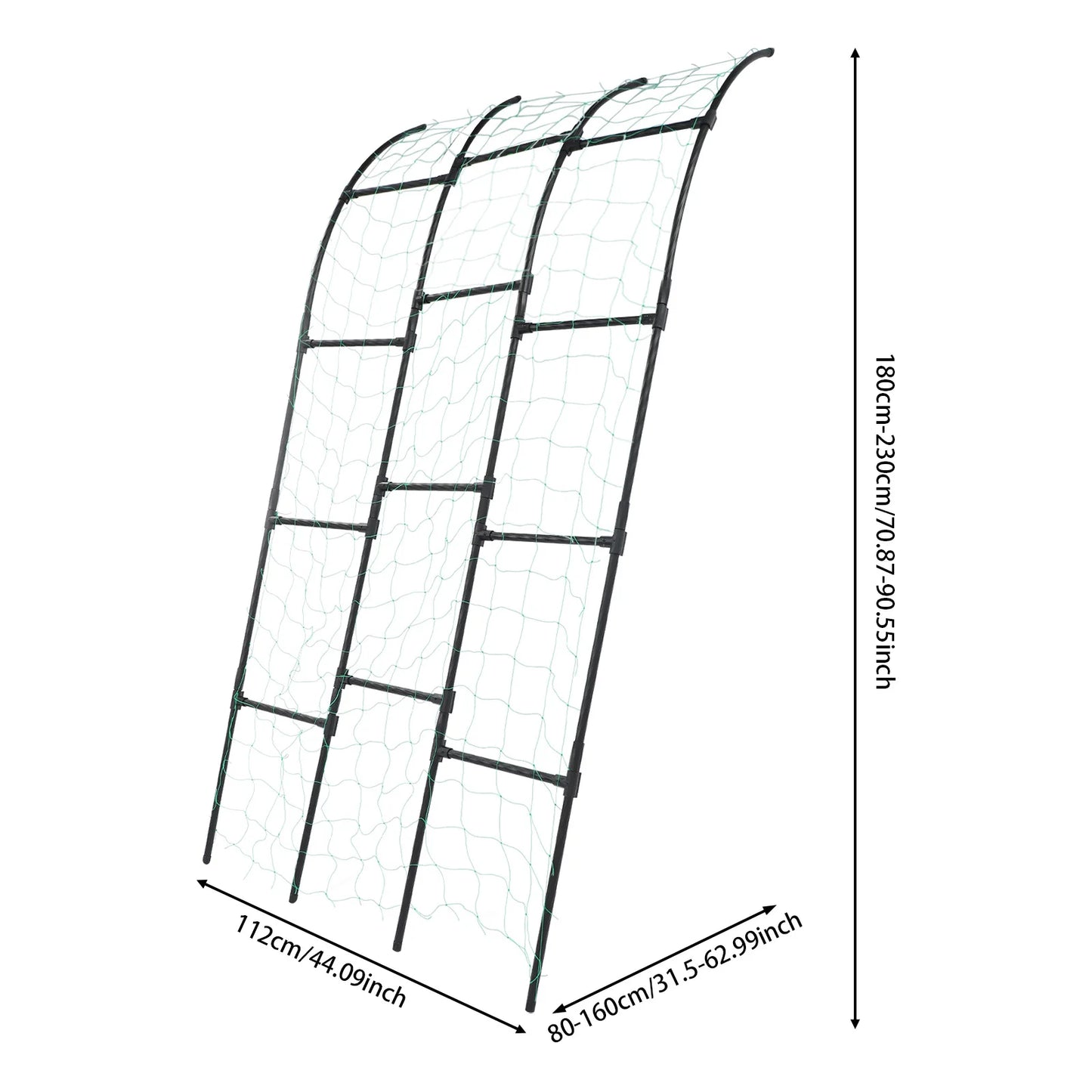 Metal Garden Arch Trellis 80*90*210CM Vegetable Plant Climbing Frame for Wedding Party Climbing Plant Outdoor Indoor