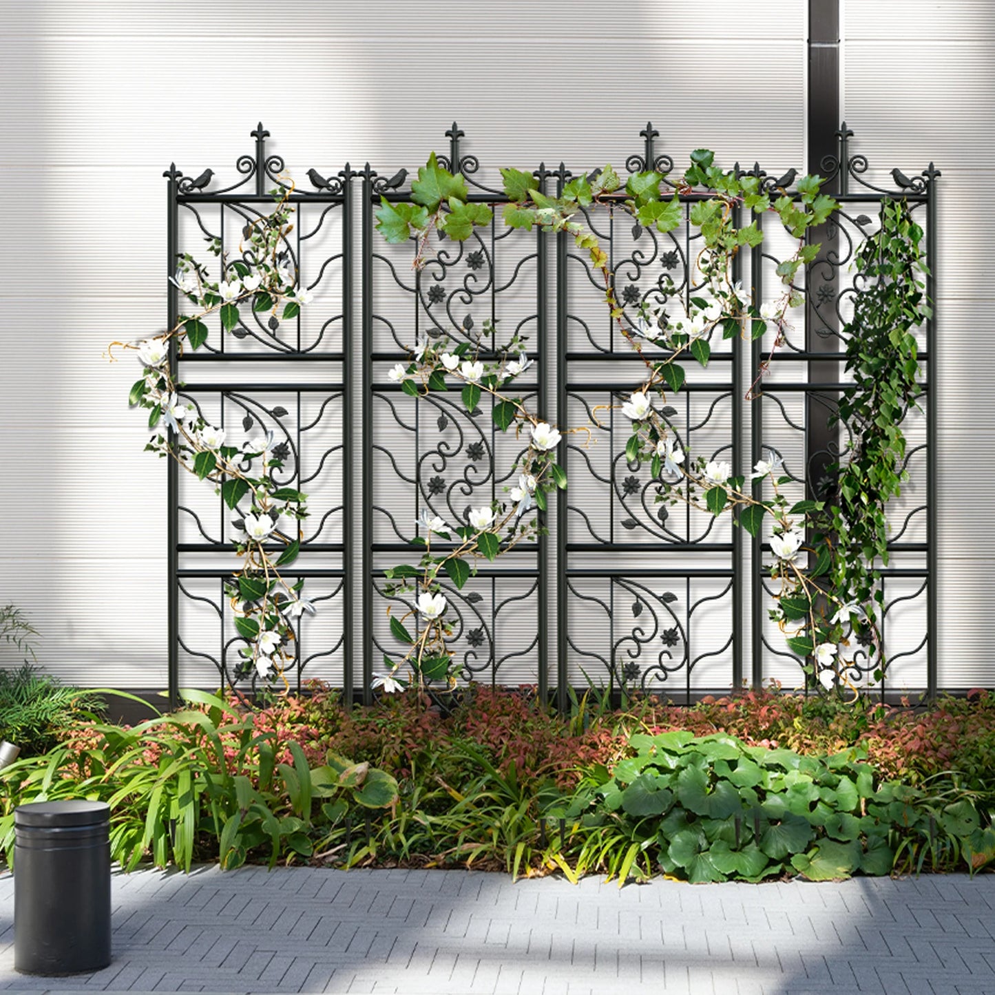 Garden Trellis Fence Panel Climbing Plants Outdoor Metal