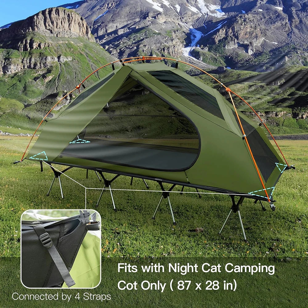 Night Cat Elevated Camping Cot Tent 16 Legged Heavy Duty