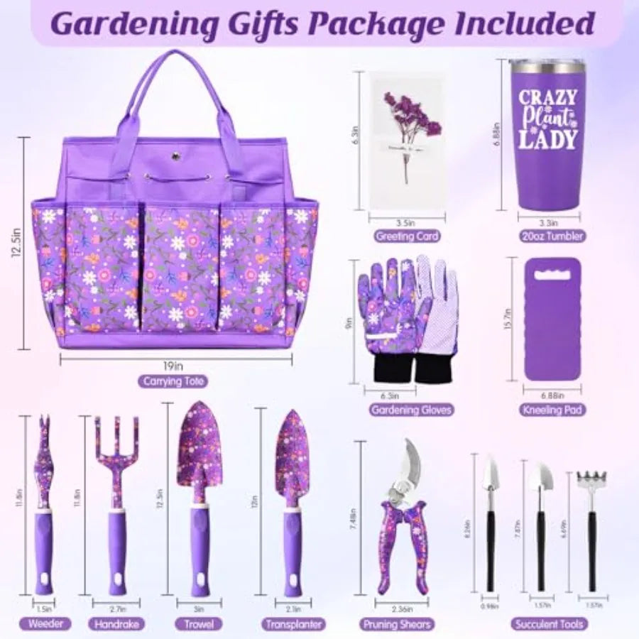 Gardening Tools Set For Women 14 Piece Kit With Bag