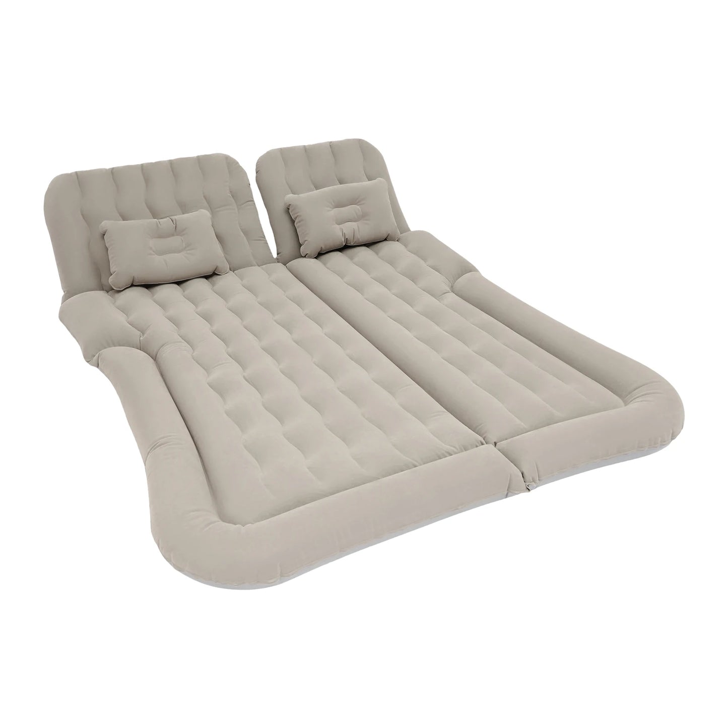 Grey Camping Inflatable SUV Mattress 1.74*1.26m, Soft and Portable Car Air Mattress High Load Bearing 300kg/661.39lbs
