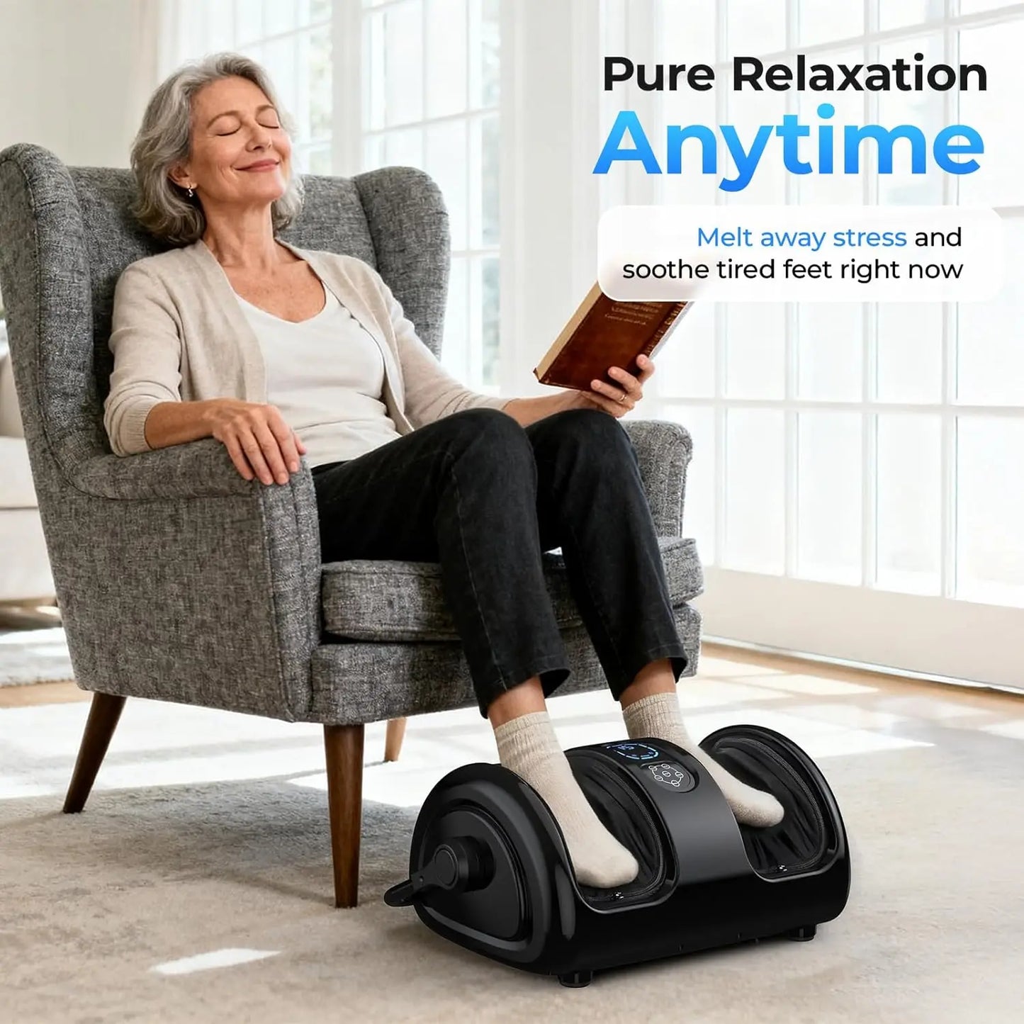 HTM Electric Foot Calf Massager Shiatsu Three Levels