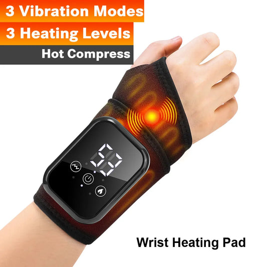 Hailicare Rechargeable Electric Heating Ankle Brace Massager With Hot Compress