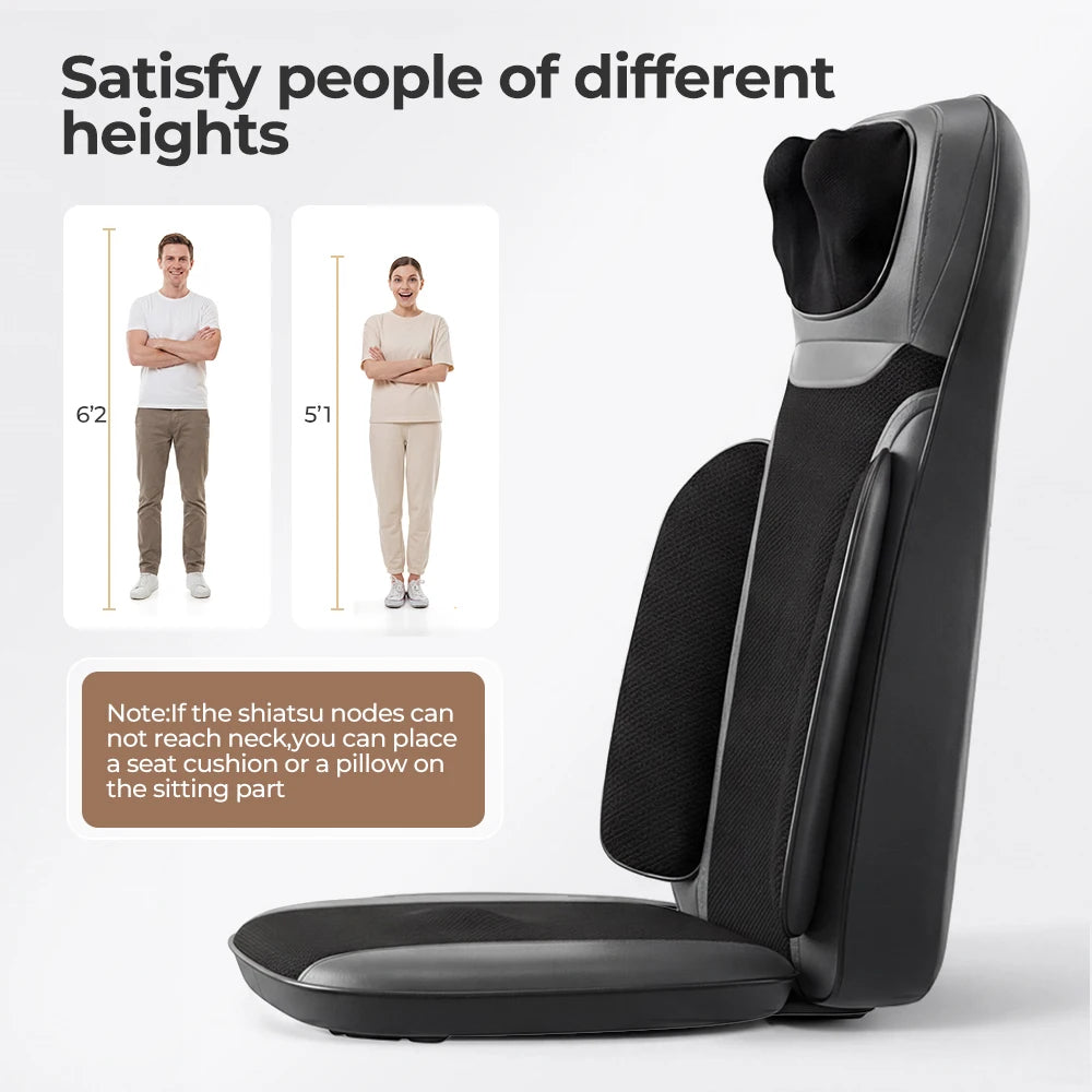 HIMOUTA Shiatsu Neck Back Massager With Heat Adjustable Intensity