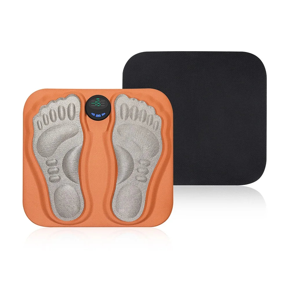 3D Smart Rechargeable Foot Massage Pad EMS Remote 6 Modes 15 Levels Electric Foot Massager Improves Blood Circulation Relax Muscles Slim Legs
