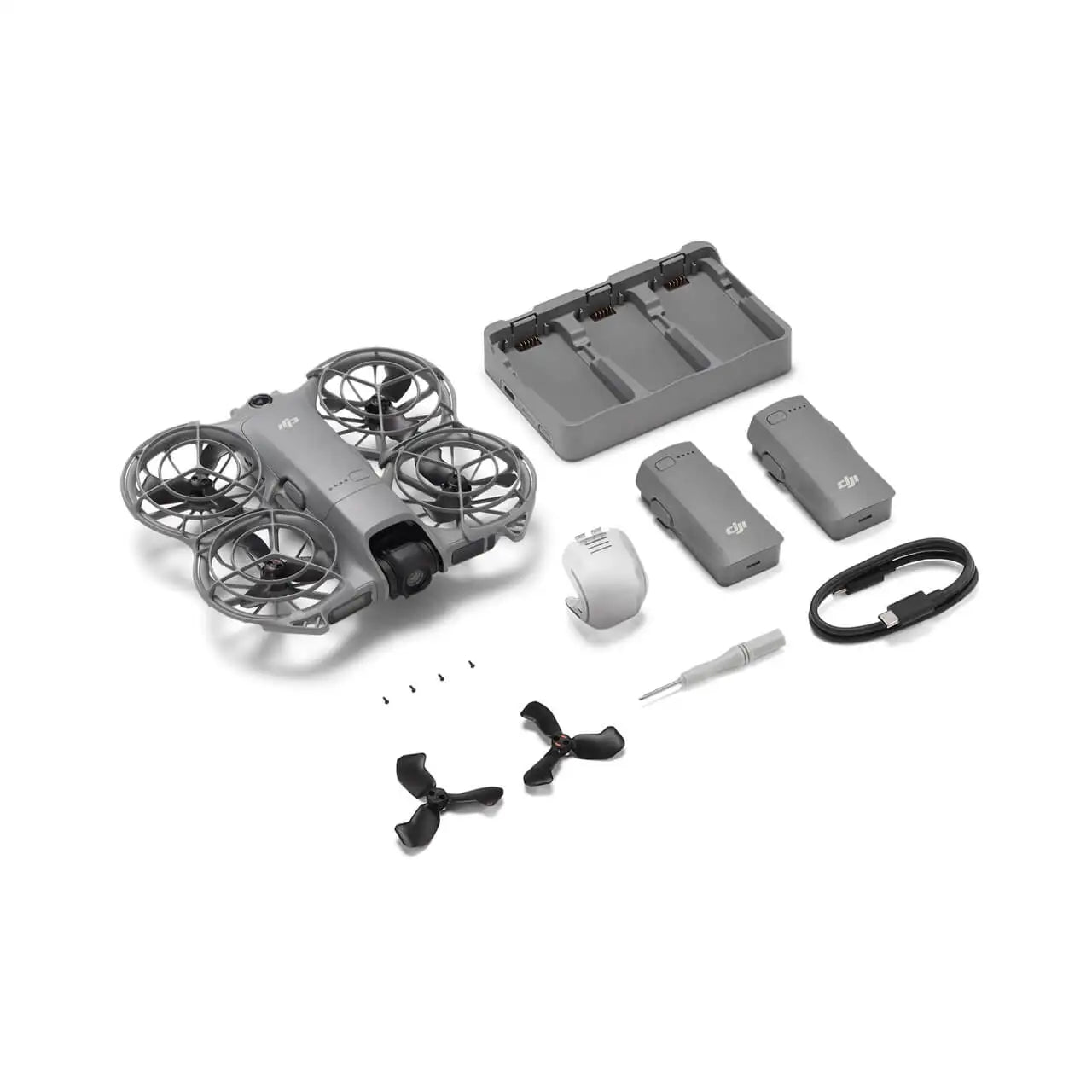 DJI Neo 2 Fly More Combo (Drone Only) 4K Drone With Camera Palm Takeoff & Landing Gesture Control DJI Neo 2 Drone ActiveTrack Omnidirectional Obstacle Sensing 3 Batteries