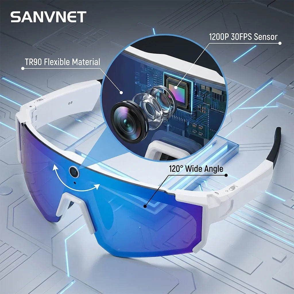 Solis POV Cycling Smart Sunglasses With 8MP Camera AI Translator