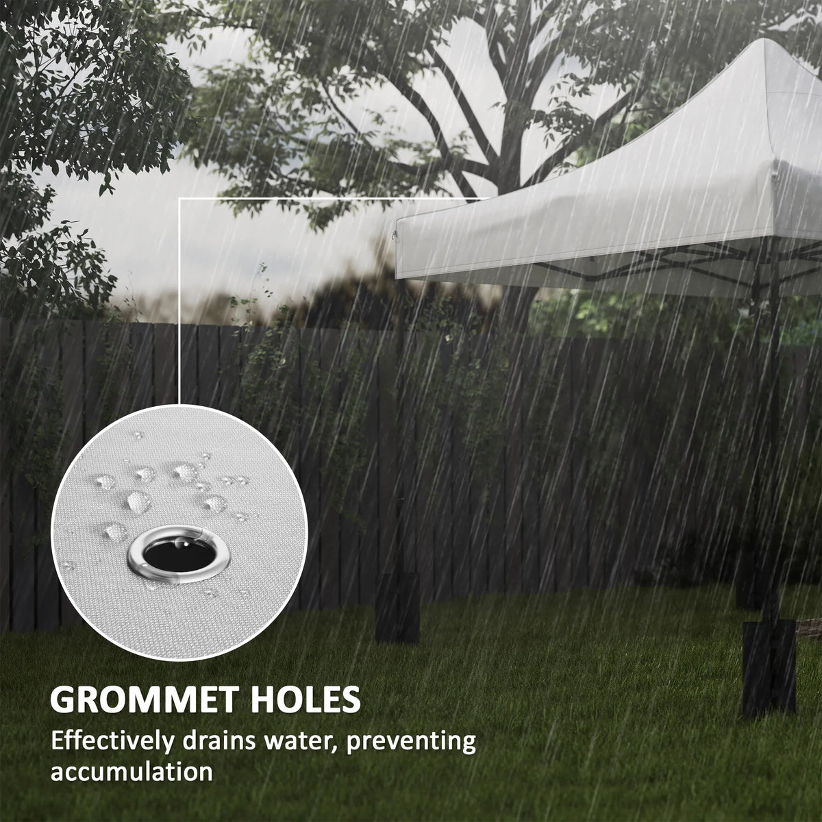 10' x 10' Pop up Canopy Replacement Top with Weight Bags, White