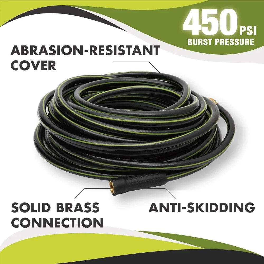 Heavy Duty Lightweight Garden Hose No Kink Leakproof 200 PSI