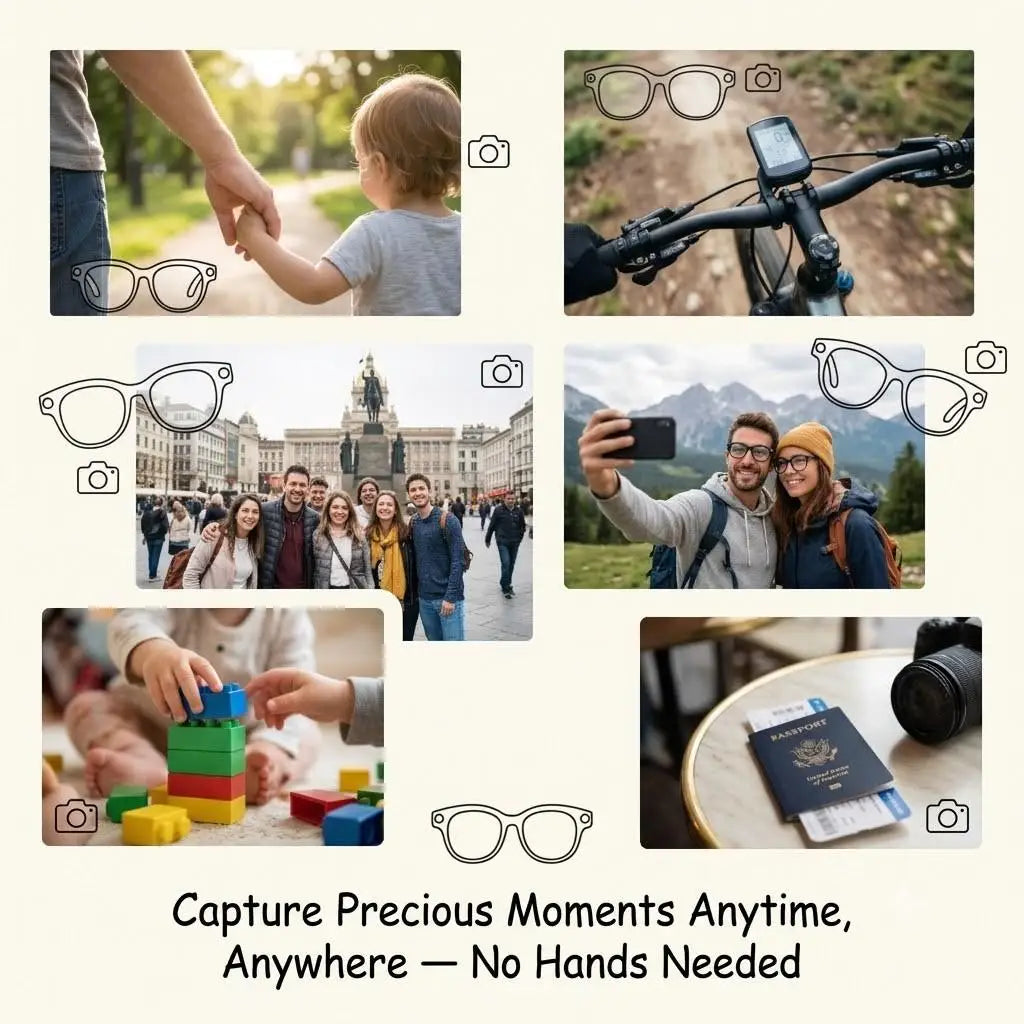SENBONO AI Smart Glasses With 2MP/5MP/8MP Cameras AI Translation