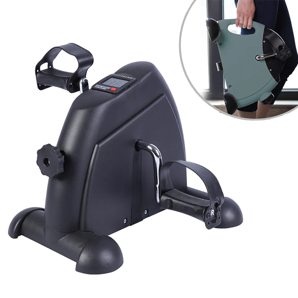 Mini Under Desk Pedal Exerciser Bike Multi-Function Motorized Digital With LCD Screen Display for Leg Arm and Knee for Elderly