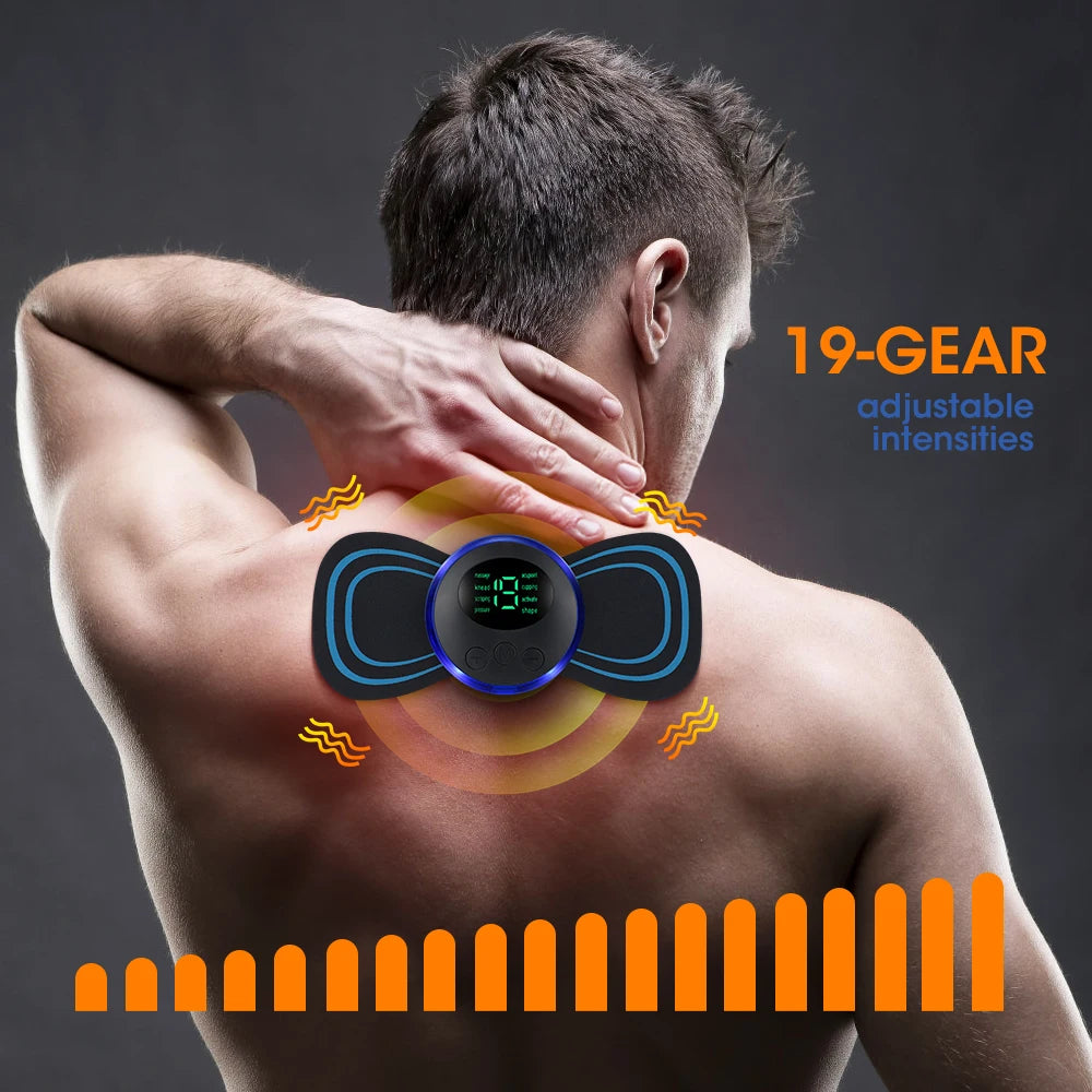 Electric Neck Massager Portable Cervical Vertebra Massage Patch for Muscle Relaxation And Shoulder Stretcher