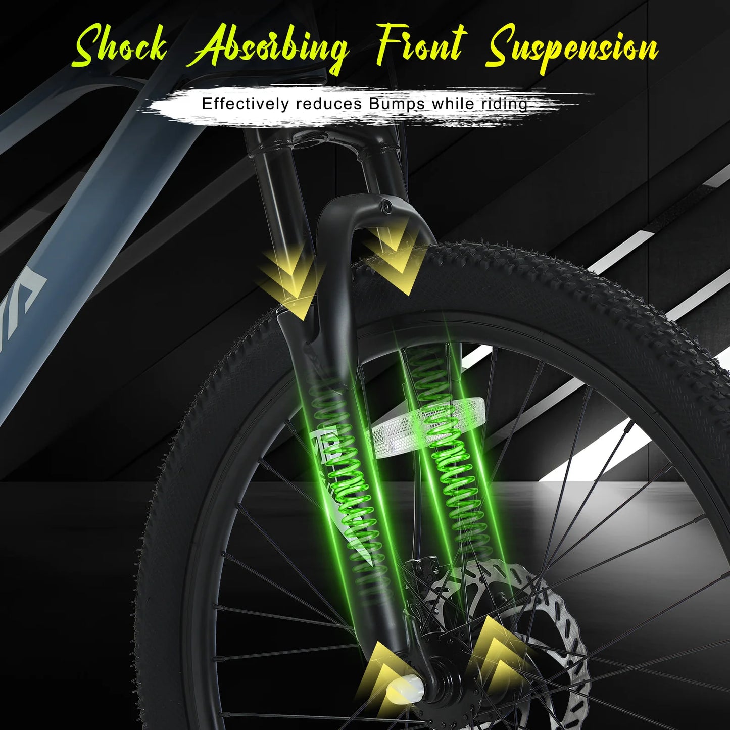 Lightweight Magnesium Hardtail Mountain Bike 7 Speed Front Suspension Fork