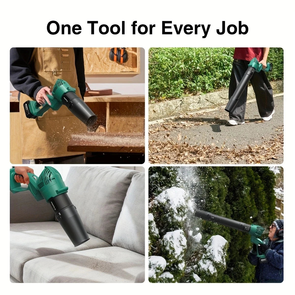 TaskStar Cordless Brushless Leaf Blower 550 CFM With Swivel Head