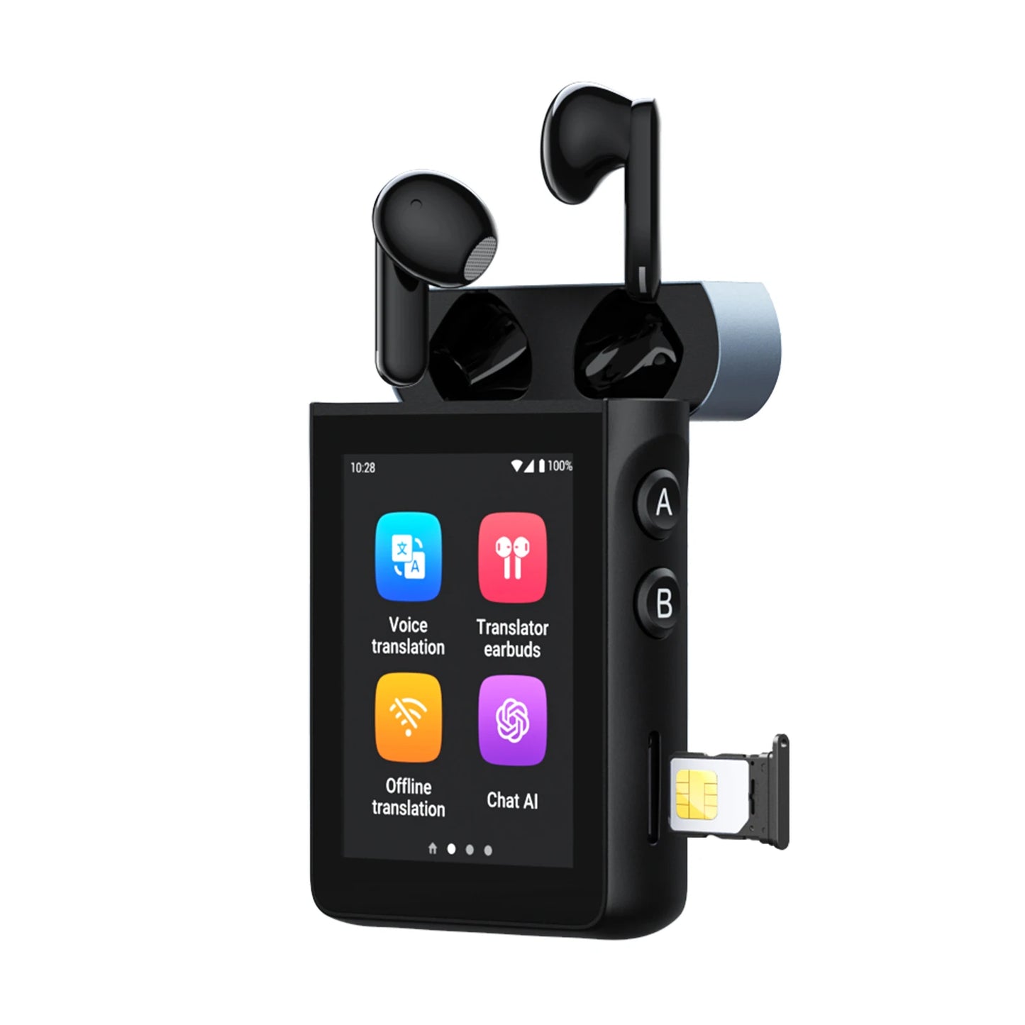 Wooask A9 AI Translator Earbuds With 4G WiFi ChatGPT Translation