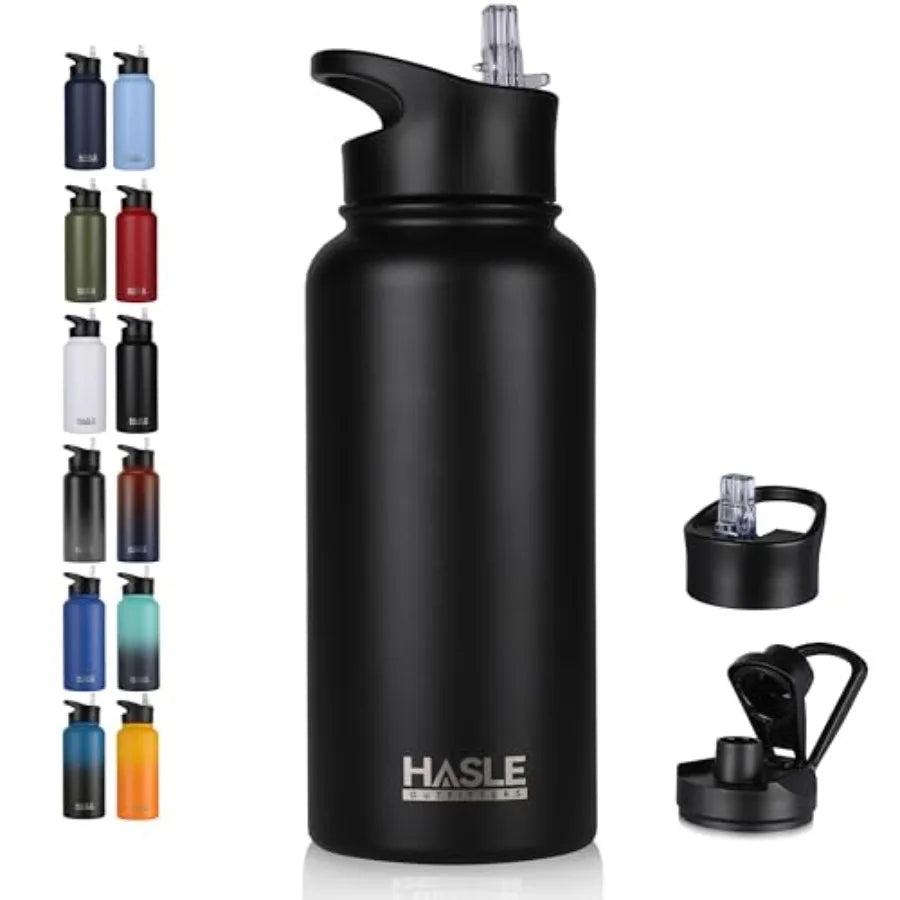 Plastic Water Bottle With Straw And Spout Lids For Gym