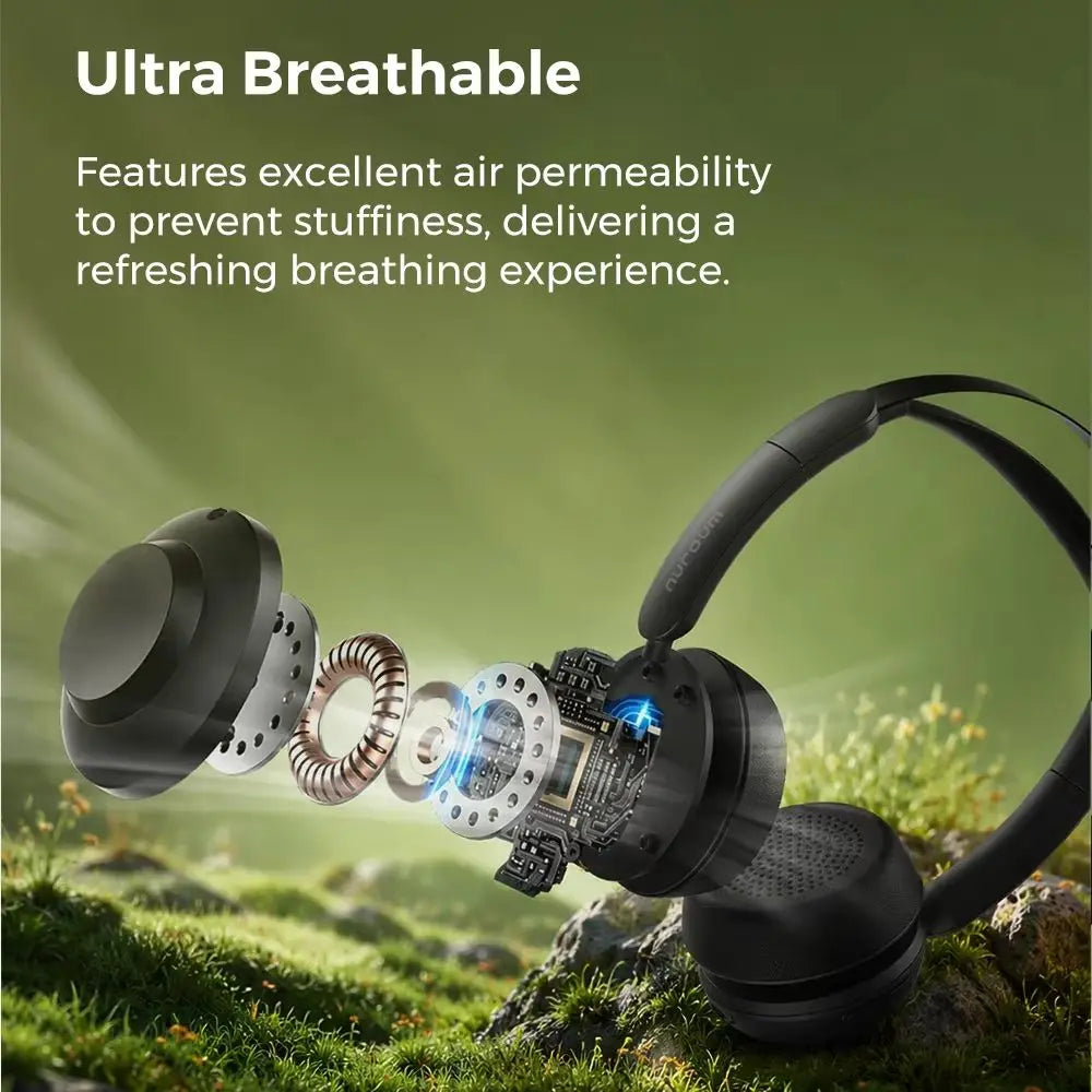 Nuroum Bluetooth 5.3 Over‑Ear Wireless Headset ENC Noise Cancelling Microphone USB Dongle Independent Mute Button Multi‑Point Connection Business Headphones for Call Center Work From Home PC Laptop Desktop Mac Zoom Micros