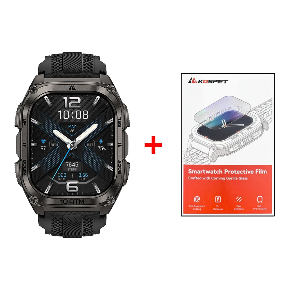 KOSPET Tank M4 Smartwatch Satellite GPS With Offline Maps 10ATM