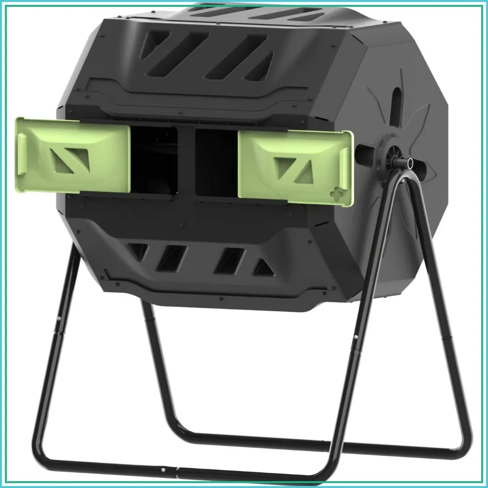 Dual Chamber Compost Tumbler for Continuous Easy Rotating Composting